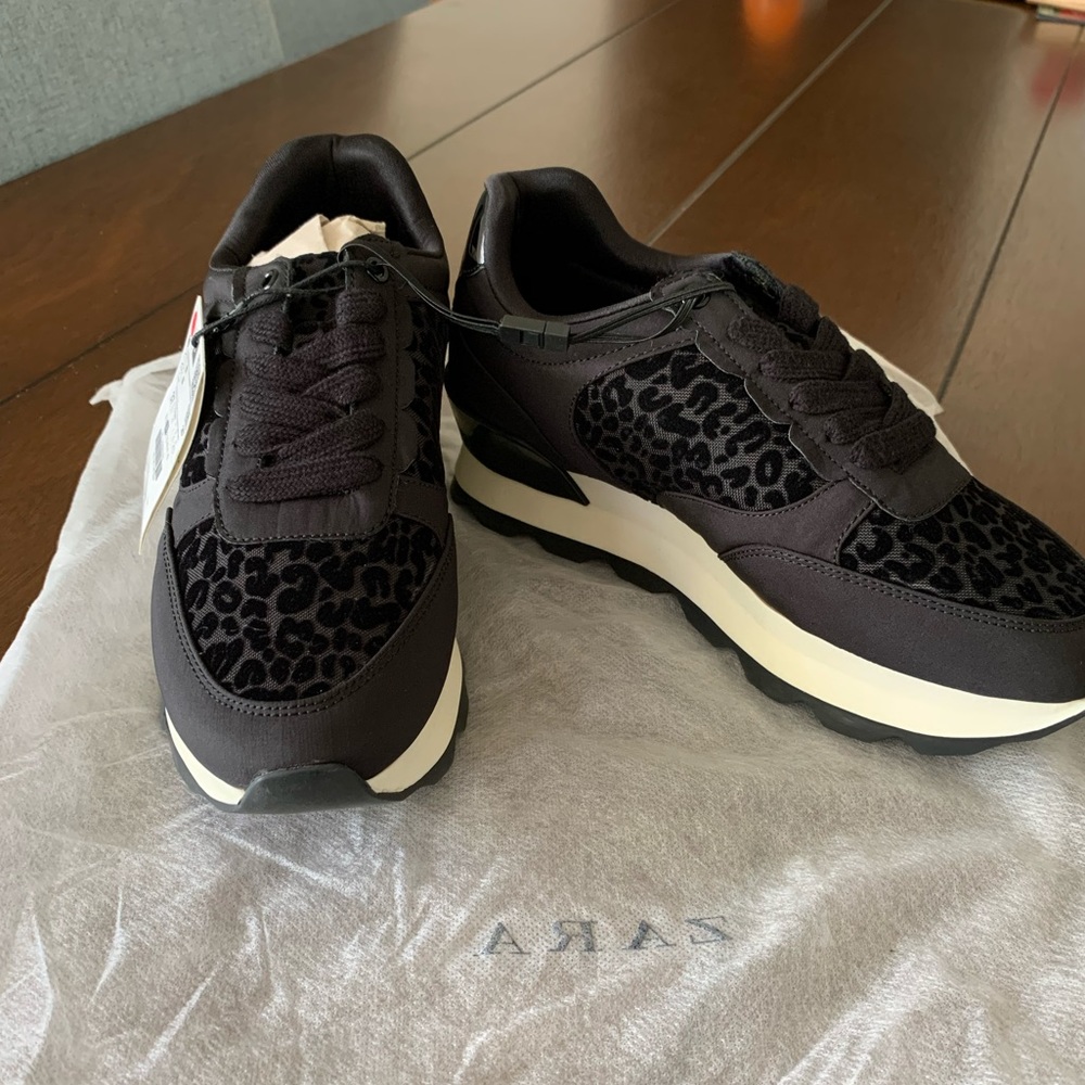 Zara sneakers (black animal print)